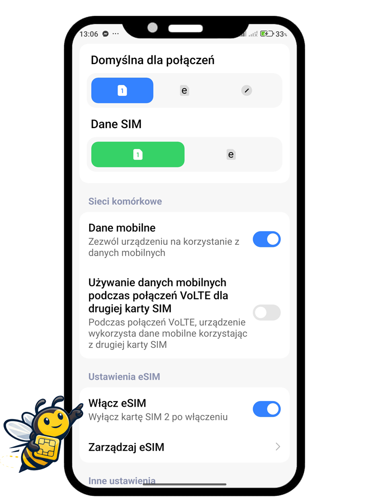 instalacja esim android