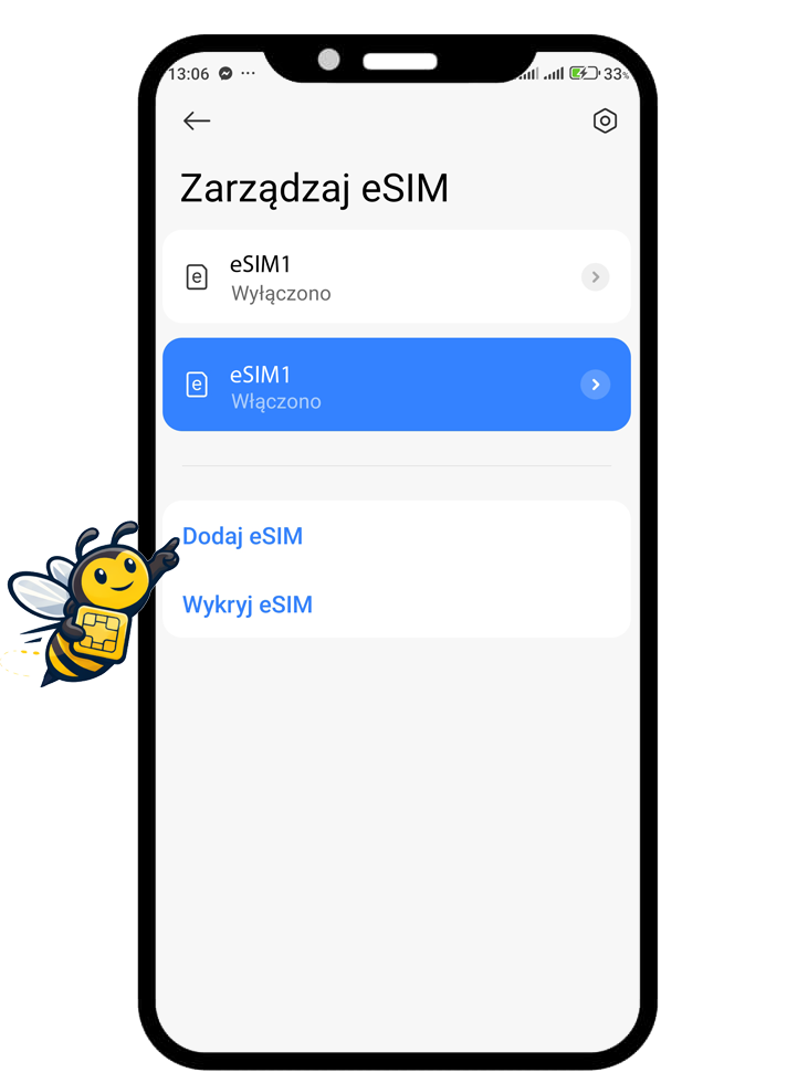 instalacja esim android