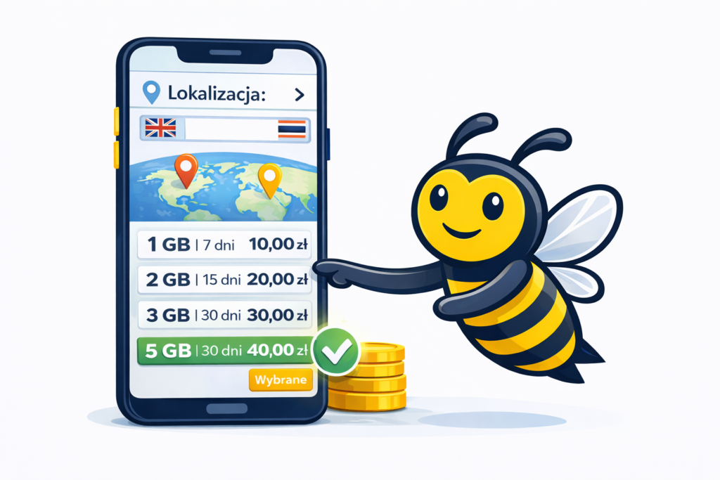 dostępne lokalizacje eSIM