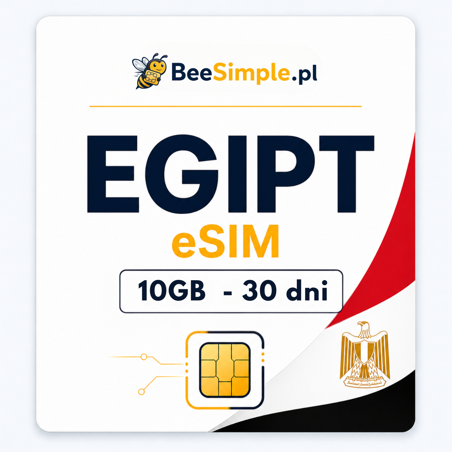 eSIM Egipt - 10GB - 30 dni - BeeSimple.pl