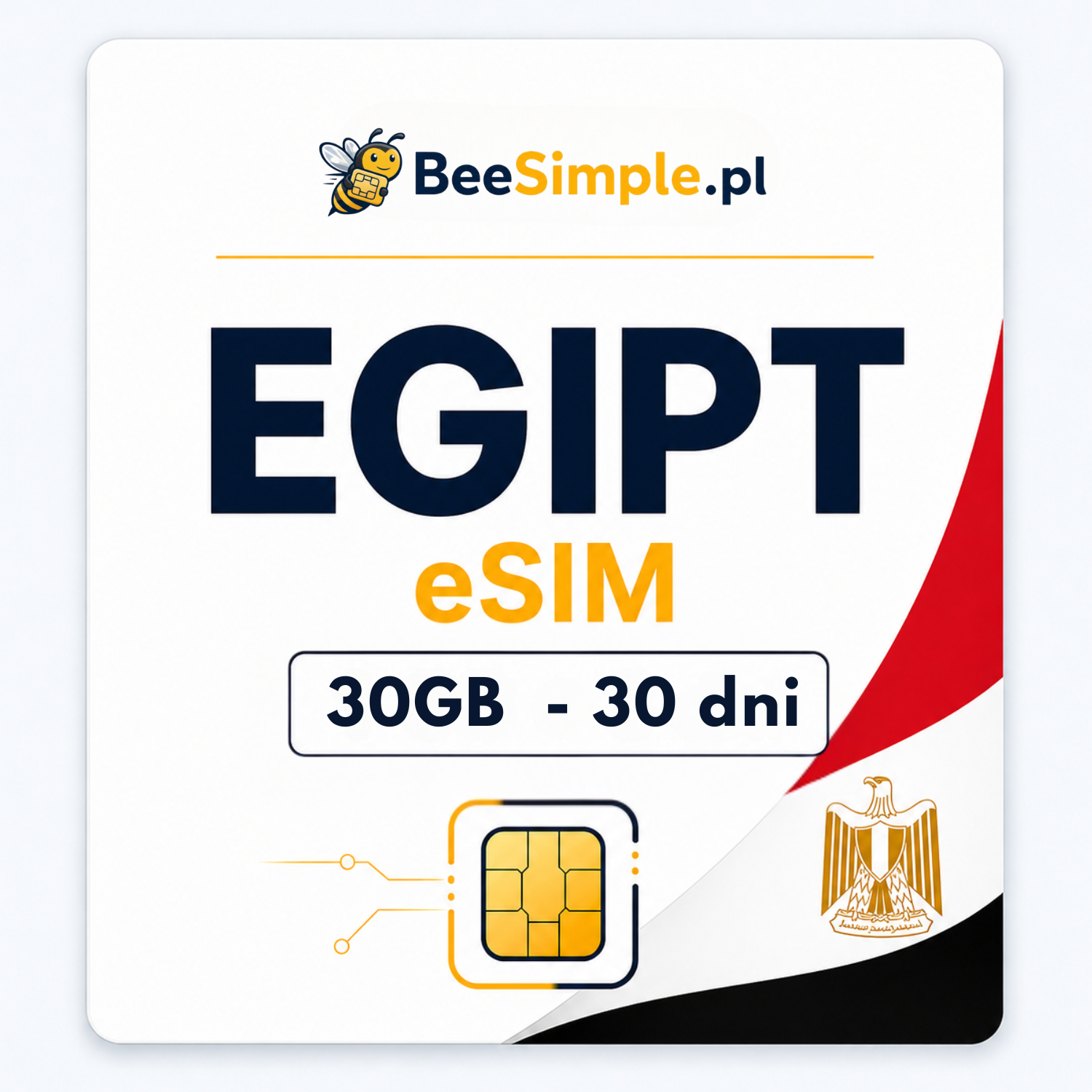 eSIM Egipt - 30GB - 30 dni - BeeSimple.pl