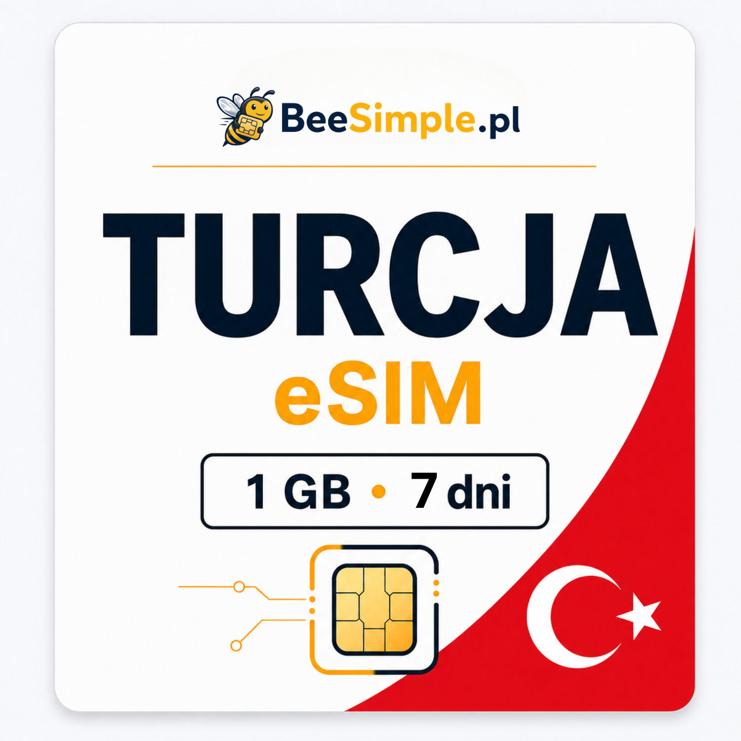 eSIM Egipt - 1GB - 7 dni - BeeSimple.pl