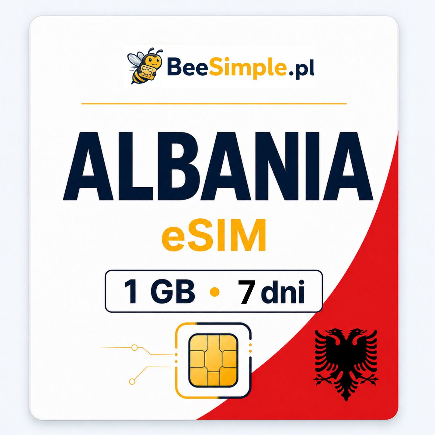 eSIM Egipt - 1GB - 7 dni - BeeSimple.pl